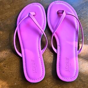 New Without Tags J. Crew Hot Pink Thong Sandals 8